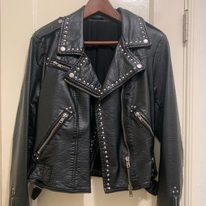 Free People Studded leather jacket